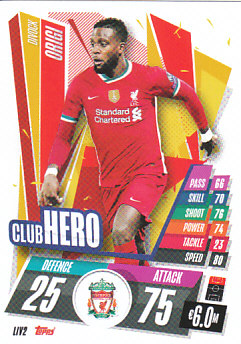Divock Origi Liverpool 2020/21 Topps Match Attax CL Club Hero #LIV02